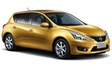 Nissan Tiida car rental at Cape town Airport, South Africa